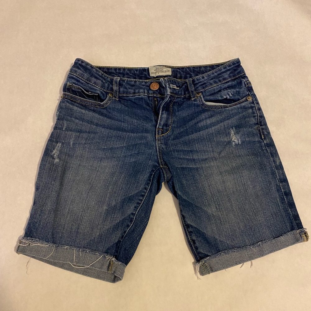 Aeropostale Bermuda Jean Shorts sz 3/4